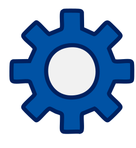 A gear, representing biotechnology built on the platform